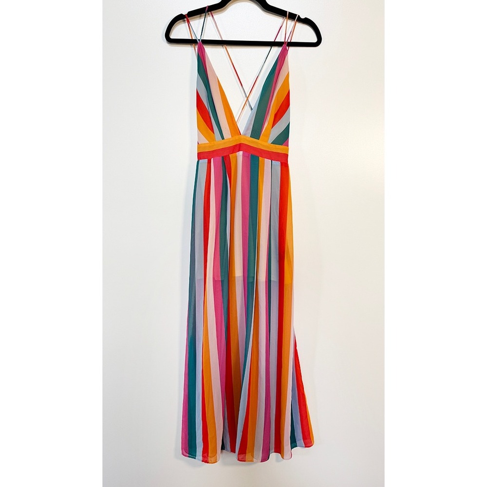 Essue‎ Striped A Line Maxi Dress Size Small